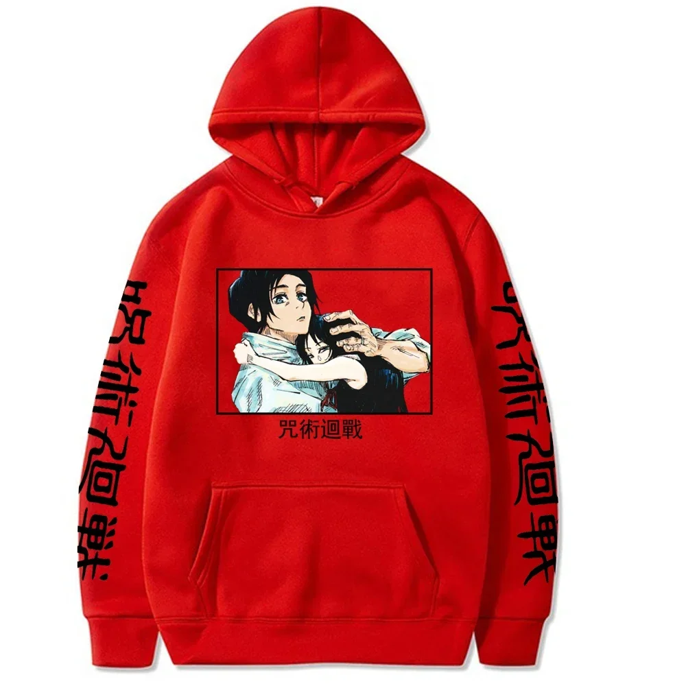 Anime Jujutsu Kaisen Yuta Okkotsu Manga Hoodies Casual Hoodies Men Women Unisex Cartoon Black Tops Clothes Hoodies sweatshirt