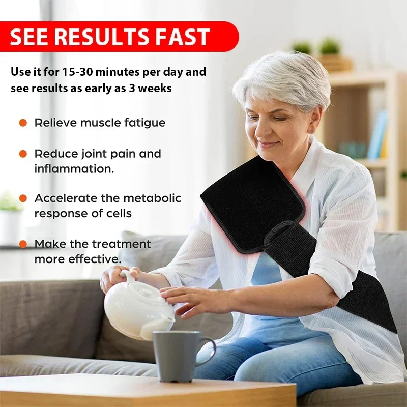 660nm 850nm Red Infrared Light Therapy Pad LED Body Health Care for Body Back Knee Hands Feet Relief Heating Wrap Pad Face Care