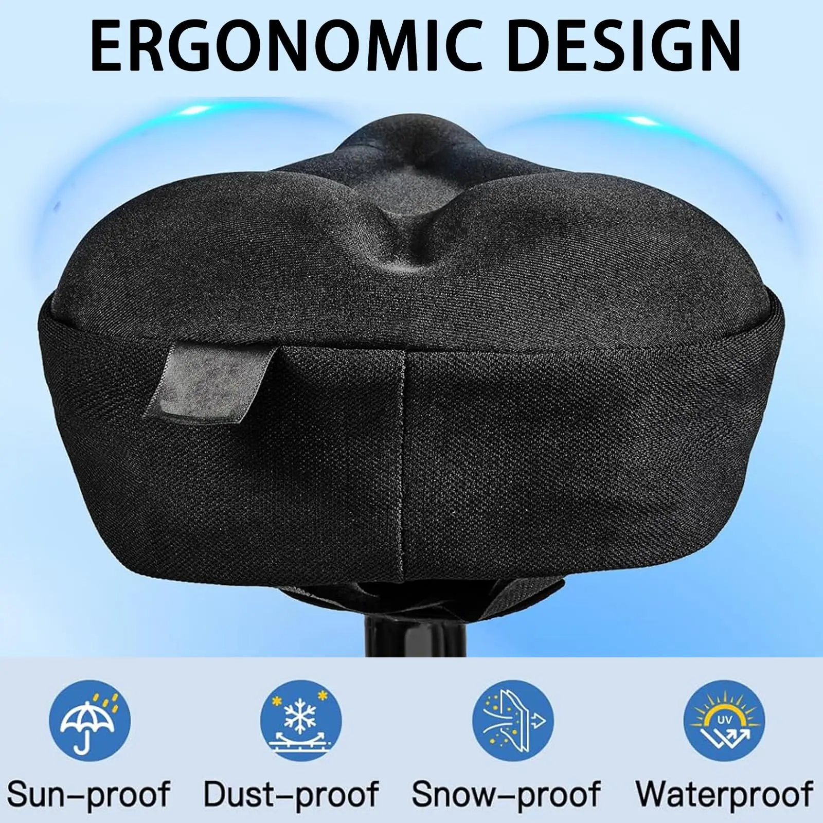 دومين دراجة ثلاثية الأبعاد الإسفنج لينة غطاء مقعد السرج غطاء مقعد الدراجة هلام وسادة ناعمة مقعد الدراجة تنفس وسادة دراجة الملحقات