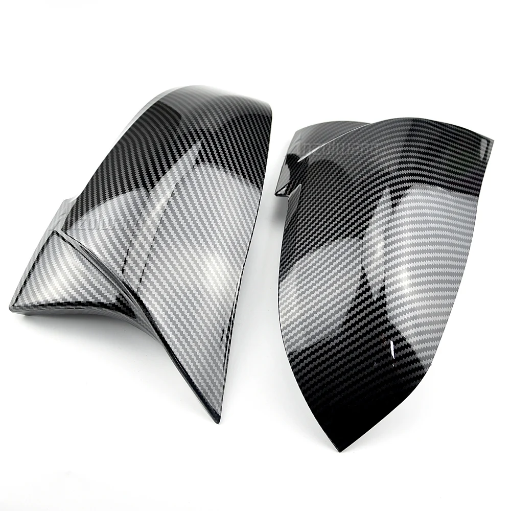 

2pcs Horn Rearview Carbon Fiber Pattern Mirror Cover Caps Shell for BMW F20 F21 F22 F23 F30 F31 F32 F33 F34 F87 Accessories