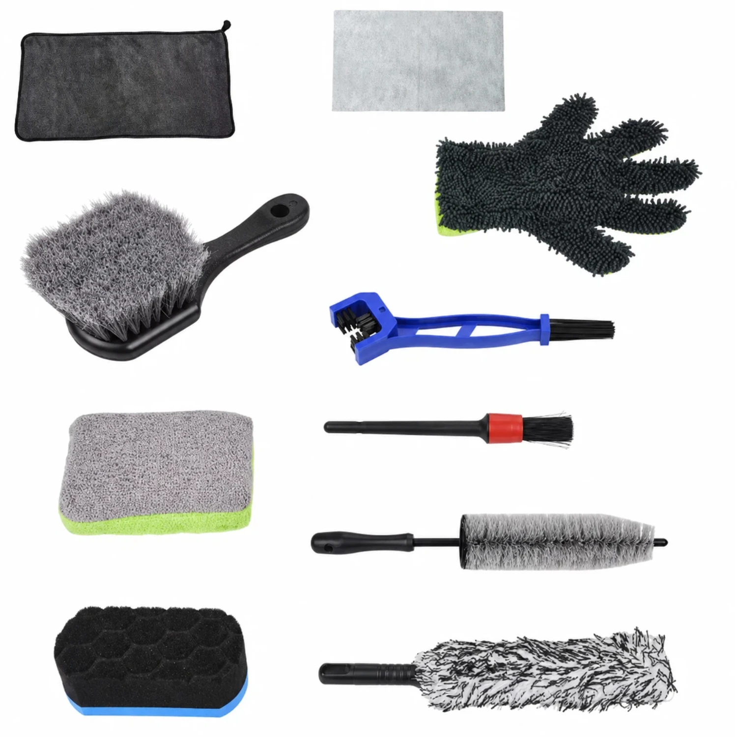 Cleaning 10 Piece Set Universal Detailing Tools Wash Care Accessories Motorcycle Motocross Electric Pit Dirt Bikes Nylon PP