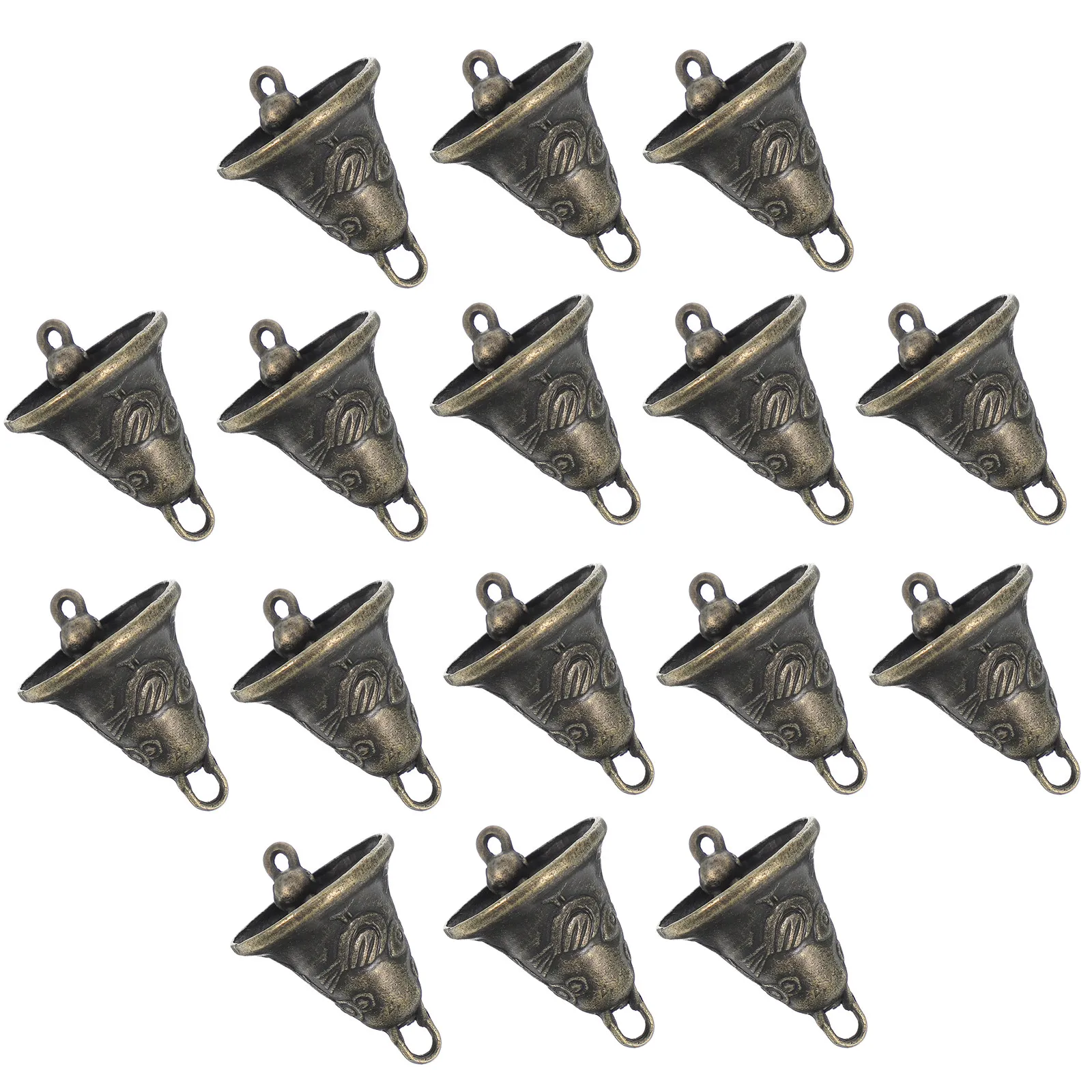 25Pcs Tiny Jingle Bells Vintage Bronze Metal Bell Charms for Wind Chime Replacement Parts Crafting DIY Home Garden Decoration