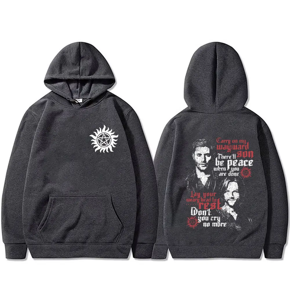 TV Series Supernatural Hoodie Men Women Clothing Sweatshirt Unisex Cosplay Merch Streetwear Man Casual Vintage Oversized Hoodies