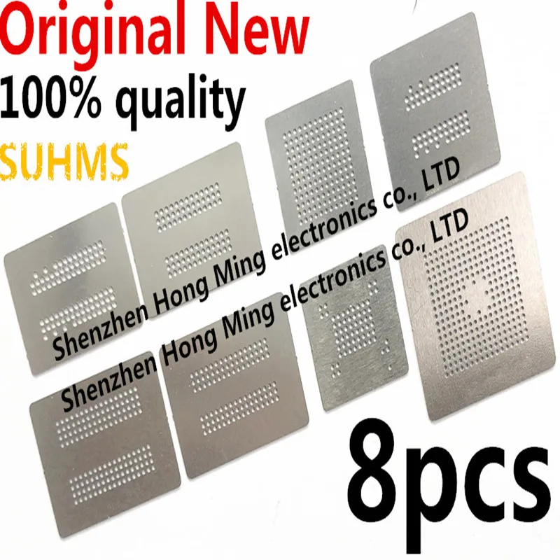 8pcs Directly Heat BGA Reballing Stencil Template for Memory RAM DDR1 DDR2 DDR3 DDR5