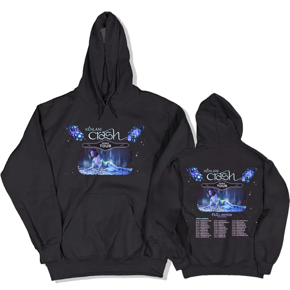 

Kehlani Crash World Tour 2024 Sweatshirts for Women Roupas Femininas Winter Warm Hooded Pullover Singer Graphic Printing Hoodies