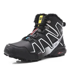 Hiking Shoes for Men Winter Warm Men Snow Boots Outdoor Non Slip Sneakers High Quality Comfor Men Walking Shoes Waterproof Boots