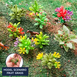 Simulation ABS Grass Plant Model Diy Train Railway Building Sand Table Scene Layout Materials Diorama Kits 50Pcs/100Pcs