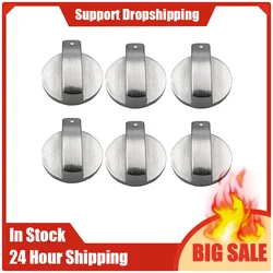 6Pcs Cooker Knobs,6mm Gas Stove Knobs Stove Replacement Metal Knobs Accessories for Kitchen Gas Oven Knobs