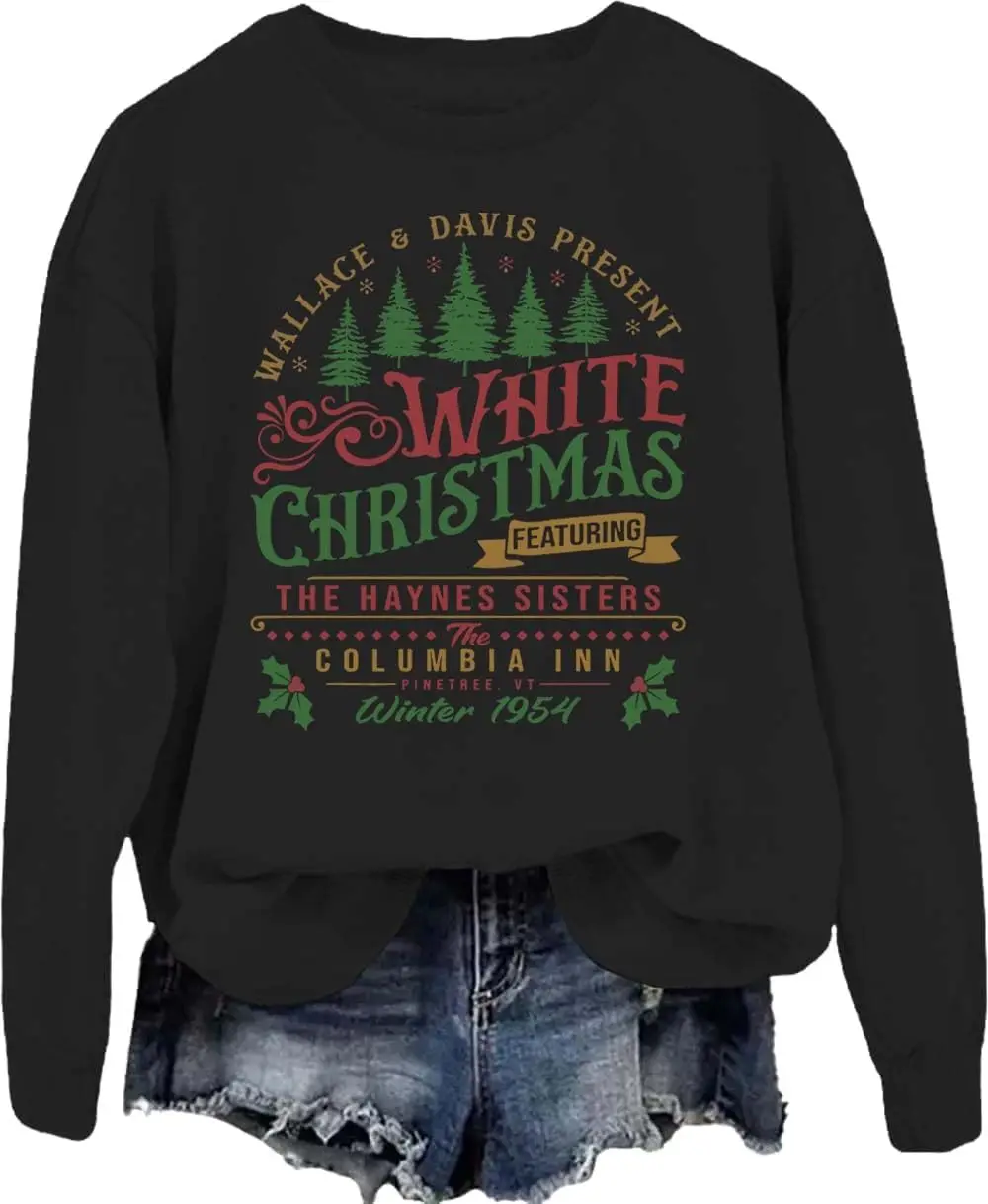 Christmas Sweaters For Women  White Christmas Sweatshirt  White Christmas Sweatshirt For Women