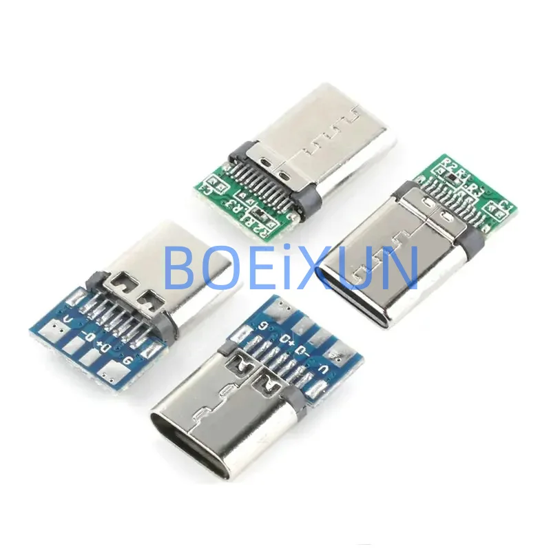 10pcs USB 3.1 Type-C Connector 24 Pins Male / Female Socket Receptacle Adapter to Solder Wire & Cable 24 Pins Support PCB Board