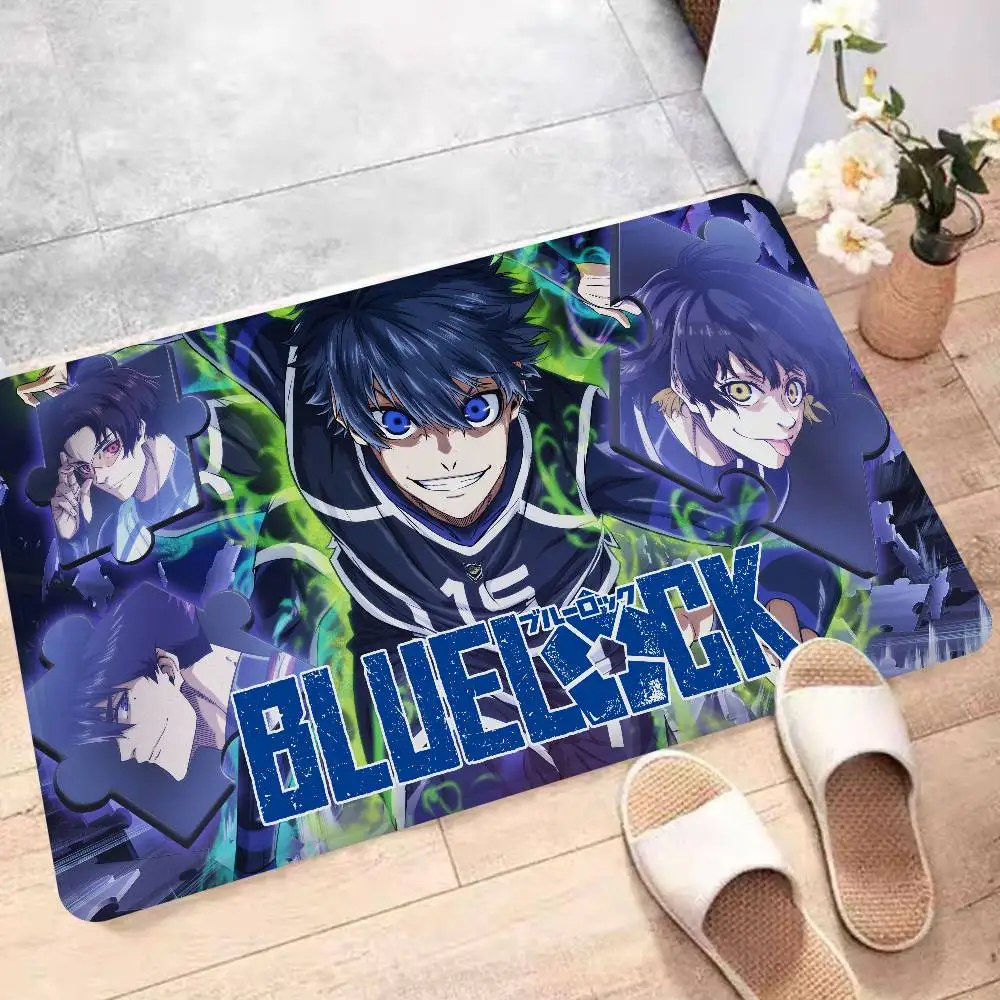 Hot Anime B-BLue L-Lock Entrance Door Mat Nordic Style Home Doormat Bathroom-Toilet Mats Bedroom Hotel Decor Mat
