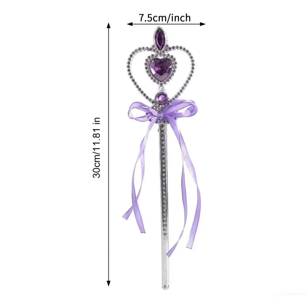 Hartvormige Magische Wands voor Kinderen Meisjes Prinses Dress Up Accessoires Faux Crystal Fairy Wand Kerstfeest Cosplay Kostuum