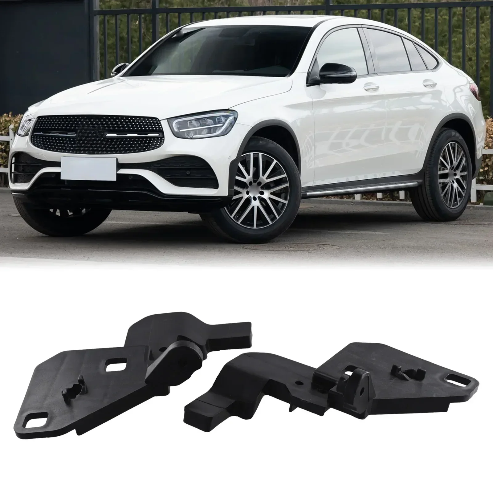 Easy to use Pair Headlight Bracket for Mercedes For GLC W253 2016 2018 Anti deformation OEM Number 2536201700 2536201800