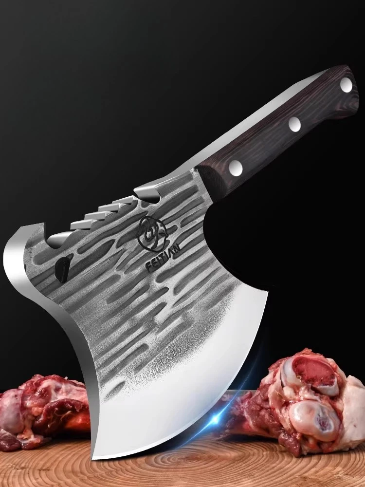 

Specialized Forged Bone-Cutting Knife Sharp Household Bone-Splitting Knife Axe-Style Knife Butcher's Specialized Pig-Slaughterin