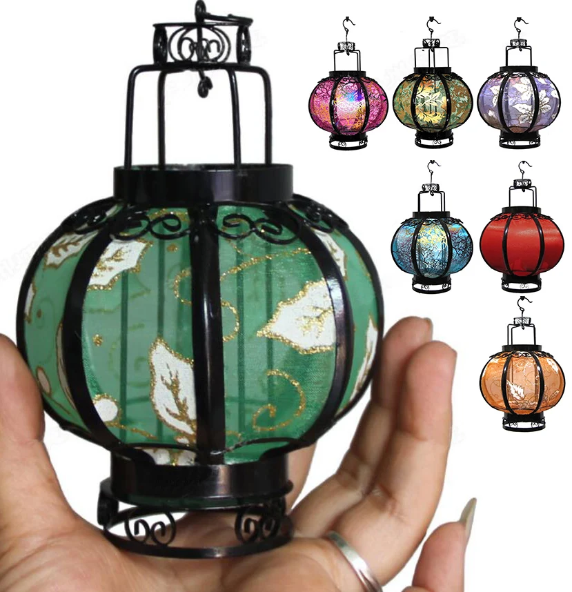 Antique Style Small Lantern Classical Handicraft Ball Lamp Lantern Retro Chinese Silk Lantern Festival New Year Mid-Autumn Decor