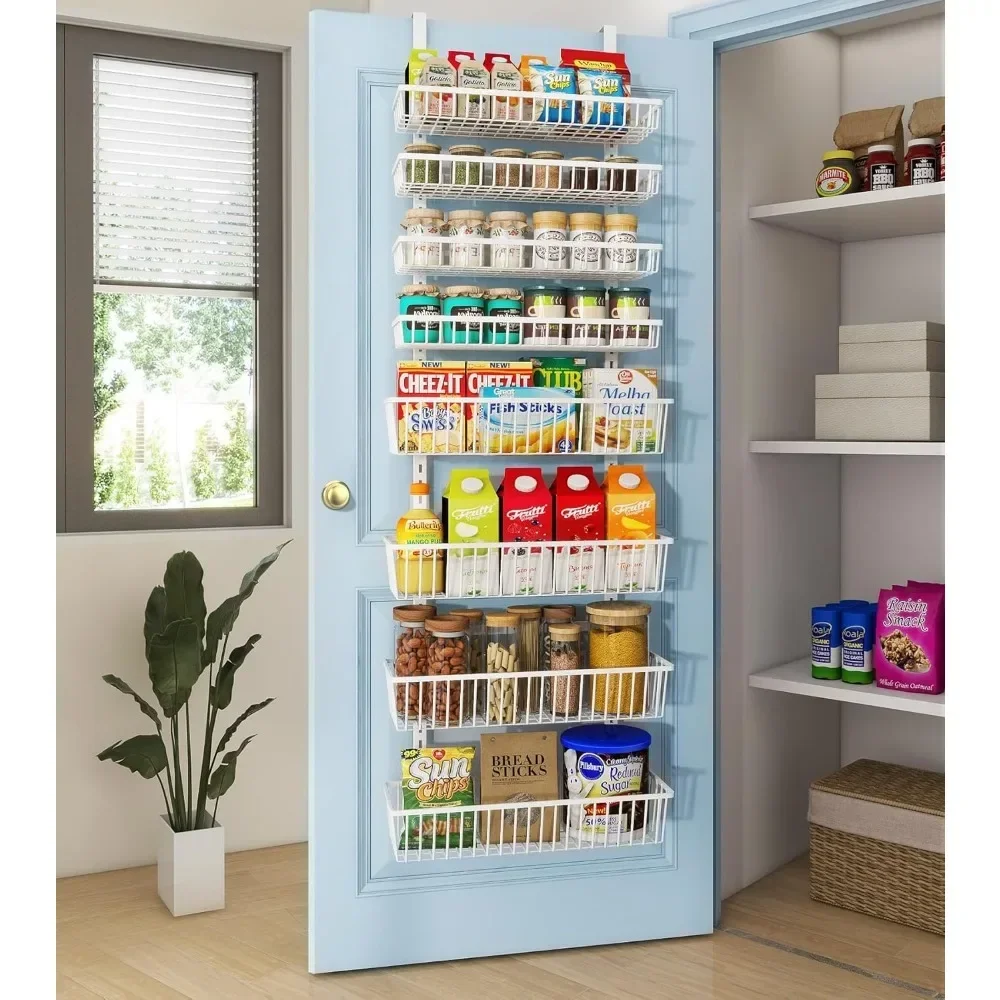 

8-layer deep basket hanging heavy metal, wall spice rack, home and kitchen seasoning rack, laundry room bathroom,