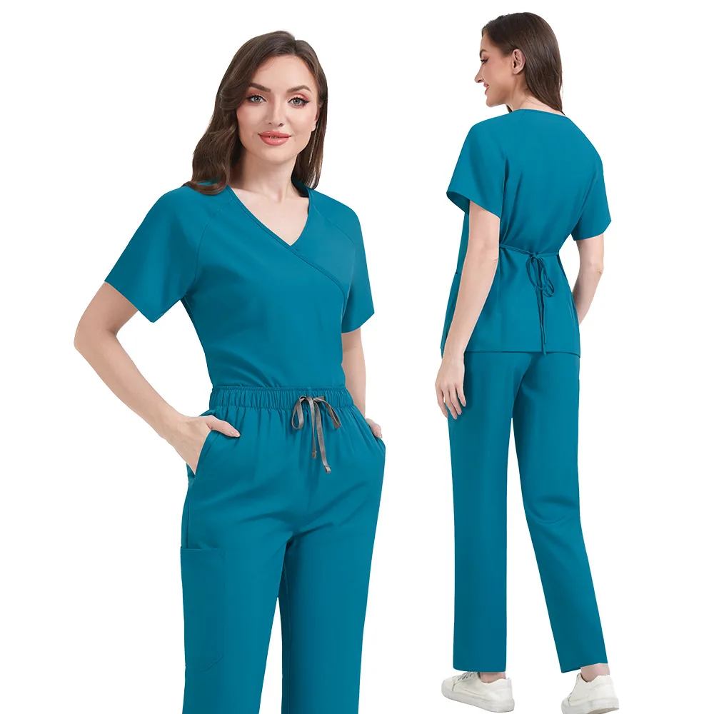 Slim Fit Women Scrubs Sets Hospital Medical Uniforms Nurses Accessories Dental Clinic Beauty Salon Spa Pet Lab Workwear Clothes view 4