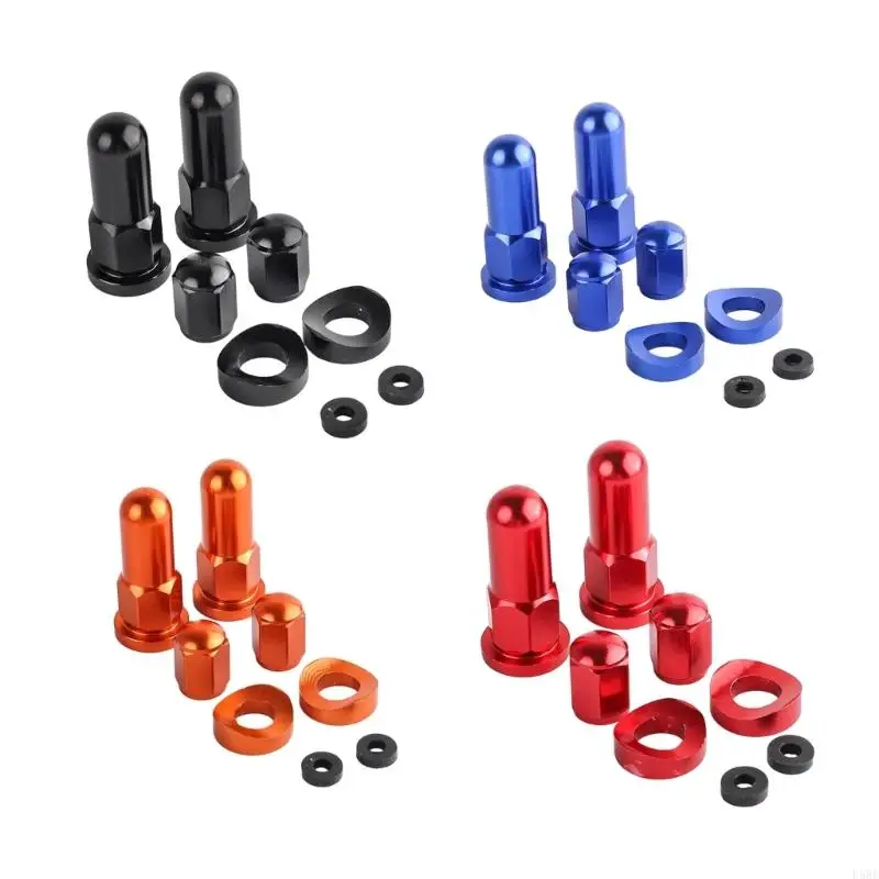 

D5BE Motorcycle Rims Lock Nut Set Weatherproof Metal Design Installation Process Fit Multiple Tire Specifications