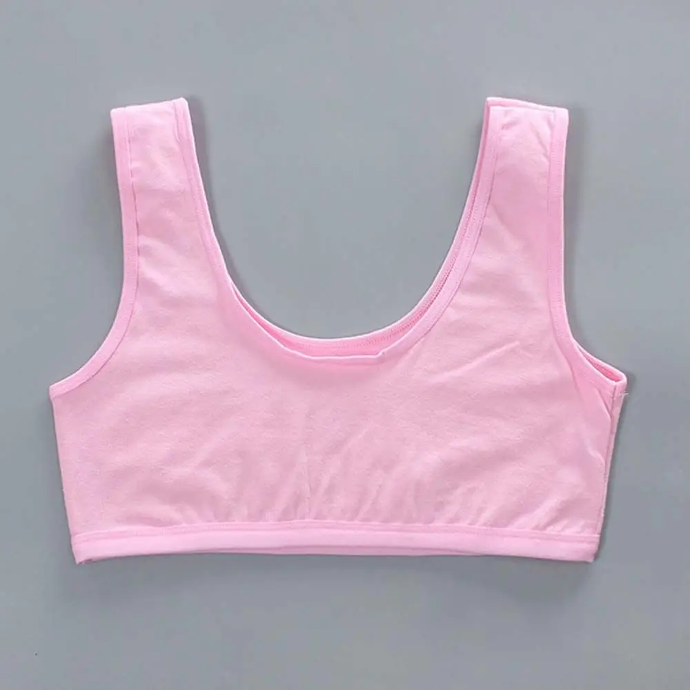 Bra Young Girl Training Bra Tube Top Sleeveless Vest Teen Girls Sports Bra Tank Crop Top Teenager Underwear Kids Camisole