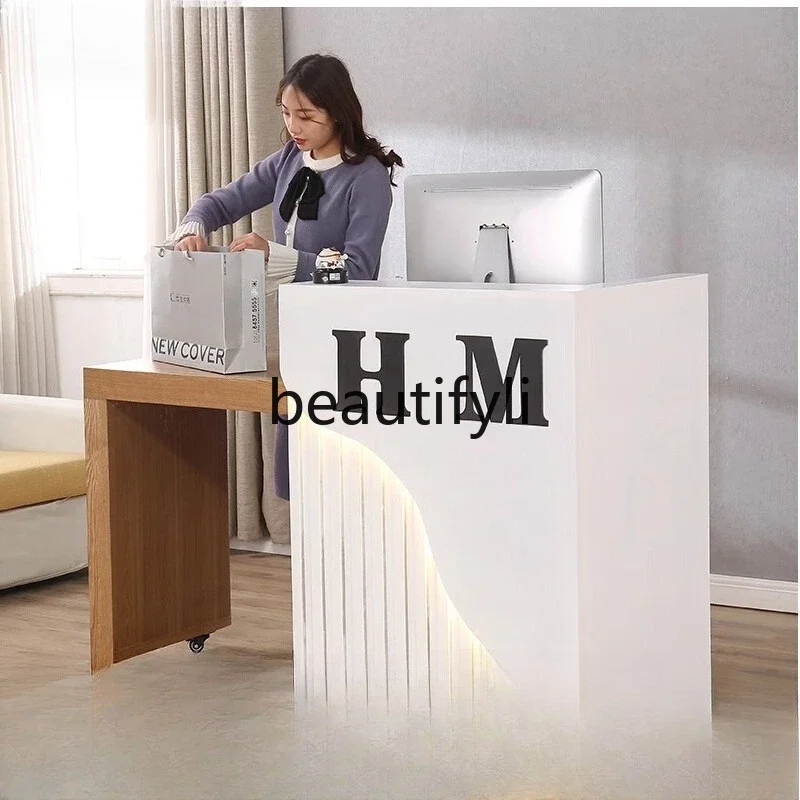 

zzqSmall Multi-Functional Telescopic Bar Counter for Women's Simple Modern Hair Salon and Clothing Store Cashier Counter