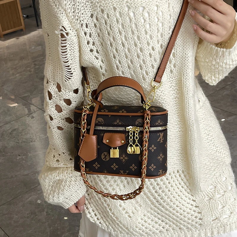 Damska skórzana torebka na ramię Popularna klasyczna elegancka marka luksusowa znany projektant z wieloma kieszeniami