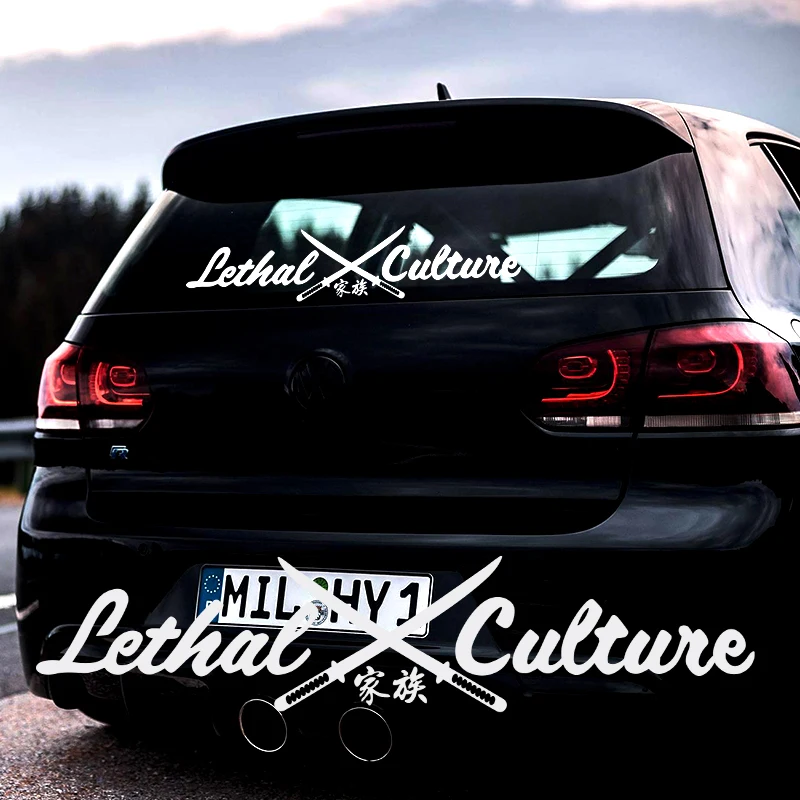 LETHAL CULTURE Car Front Windshield Decals Waterproof Tuning Car Styling Stickers JDM Auto Glass Decortion Exterior Accessories