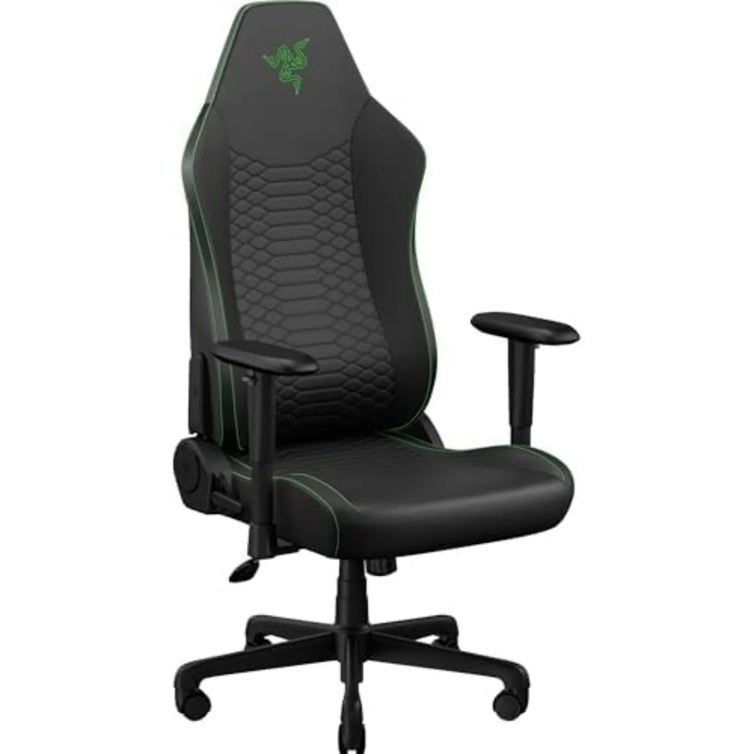 Iskur V2 X NewGen Ergonomic Gaming Chair, Black/Green | Gen-2 EPU Leather with CoolTouch, Lumbar Support, Ultra-Wide