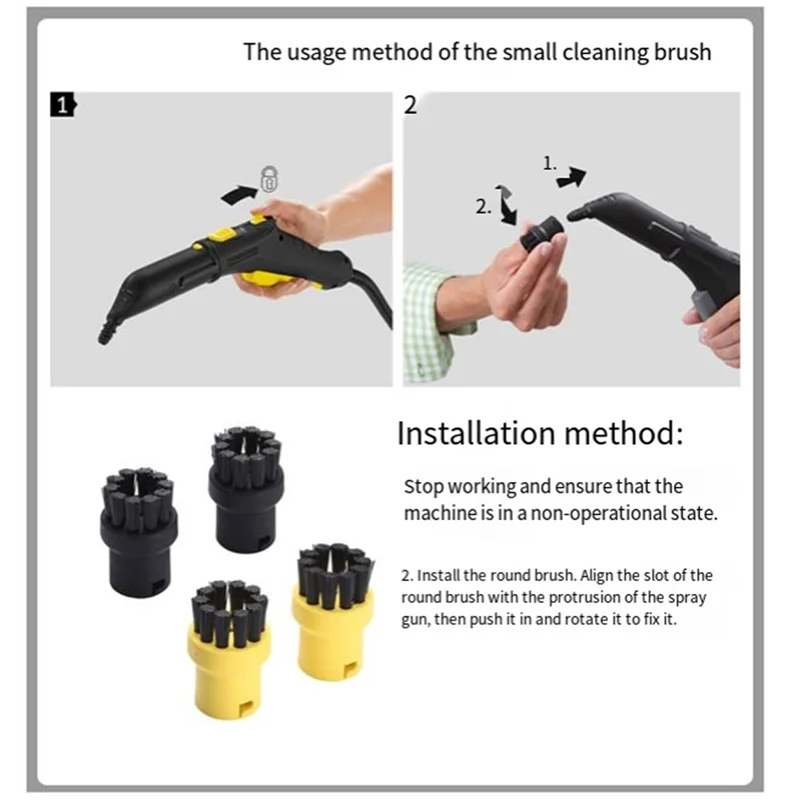 

Аксессуары ABUL-SC1, SC2, SC3, SC4, SC5 Паровая удлинительная насадка включает сопло, щетку и ткань