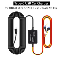 for DDPAI Mini 5 12/24V Type-C USB Car Charger Hard Wire Hardwire Kit  for DDPAI Mini 5/ Z40 / Z50 / N1/ Mola N3 Pro Dash Cam