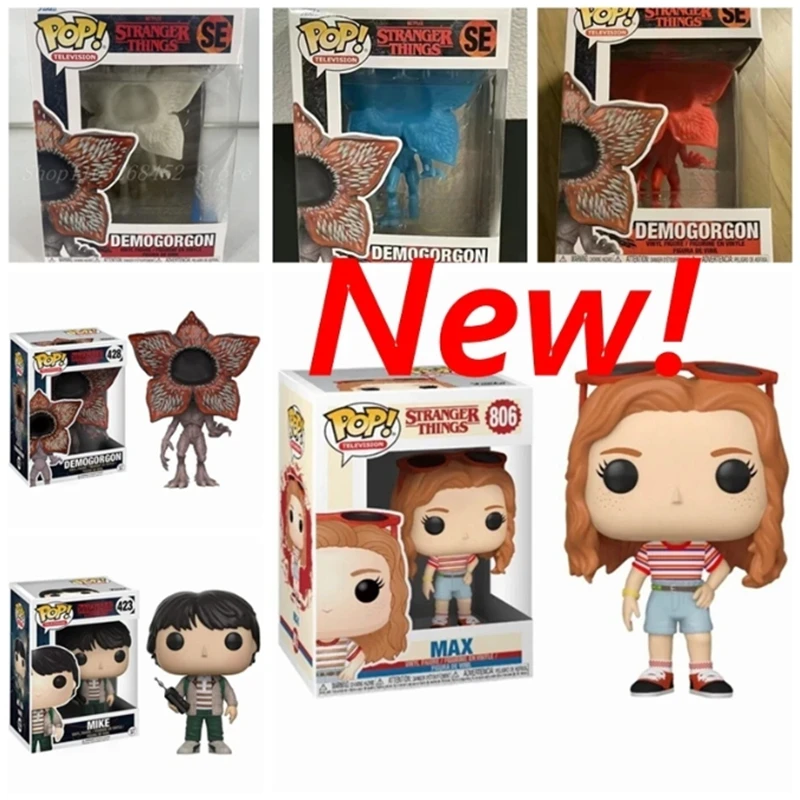 2024 New Arrival FUNKO POP!!! Mike #423 #428 Demogorgon SE Max #806 Action Figure PVC Model Collection Toys for Kids Gifts