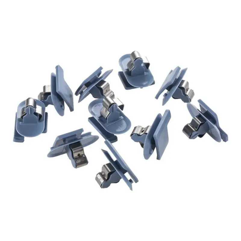 10Pcs Plastic Metal Car Fastener Rivets Replacement Clips Blue Car Mounting Clips Tailgate Boot Pillar Trim 24405740 For Opel