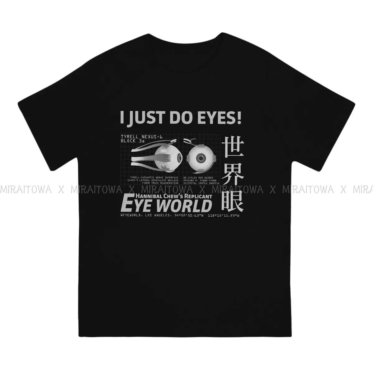 Blade Runner 2049 Creative TShirt for Men I Just Do Eyes Basic T Shirt Hip Hop Gift Clothes Streetwear