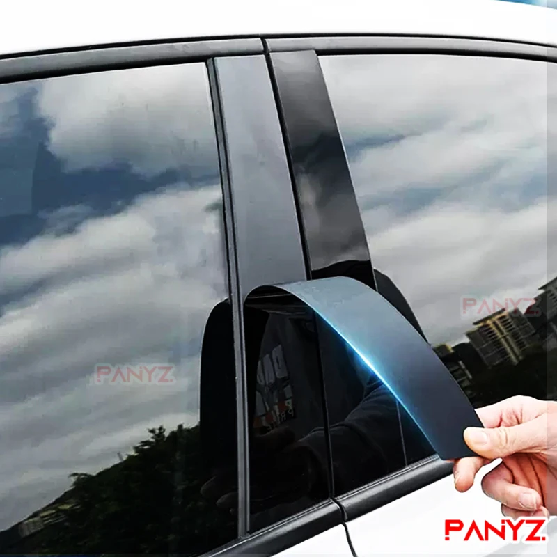 Car PC Material Pillar Post Cover Door Trim Window Molding Stickers Plate Accessories Decor For Benz CLS Class W218 2011-2016