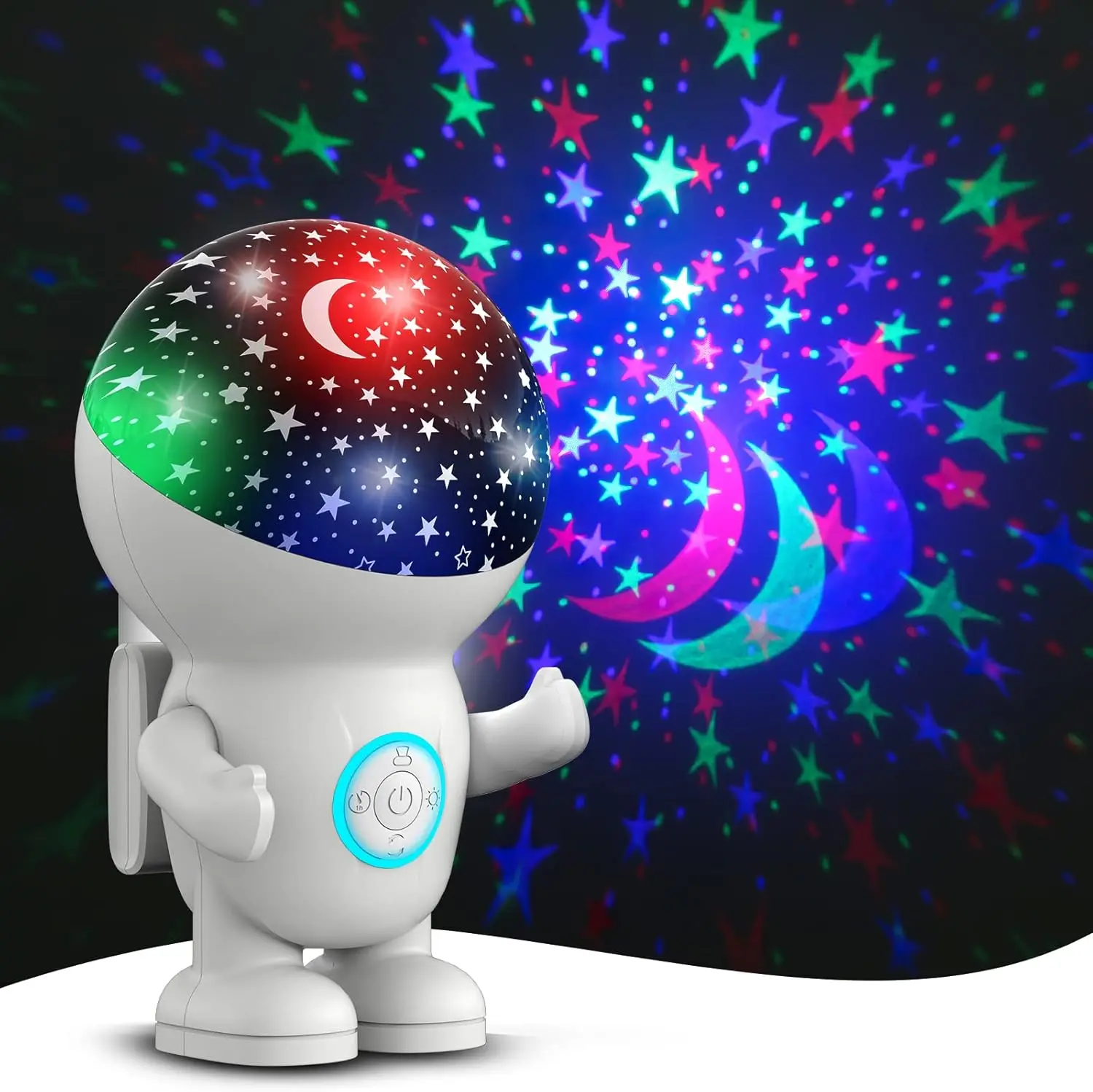 

Astronaut Star Projector Night Light for Kids with 360° Rotation, Timer & Silent Operation, Bedroom Decor Gift