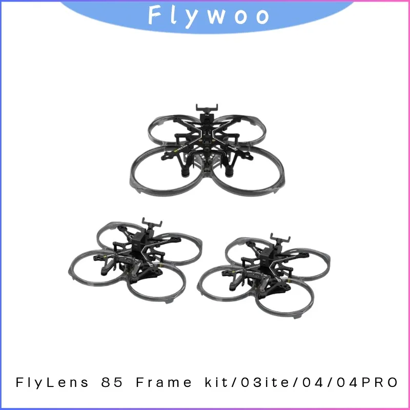 

85mm 2 Inch FPV Frame, FLYWOO FlyLens Lightweight Carbon Fiber Kit Compatible with O3 O4 PRO for Cinematic Drone Build