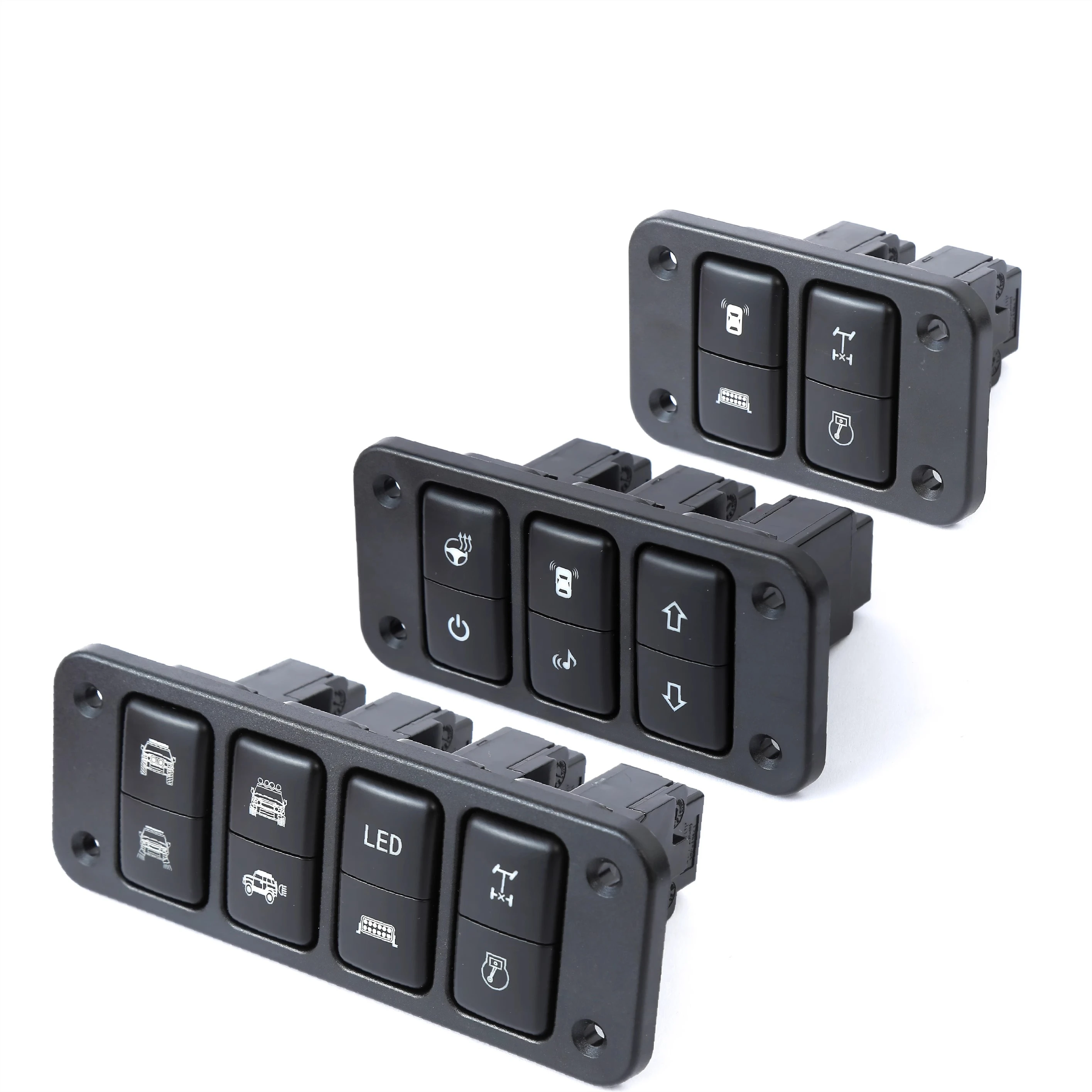 

Car Switch Button Panel Conversion Spotlight Fan Fuel Tank Winch Air Pump Differential Lock Dual Switch Panel