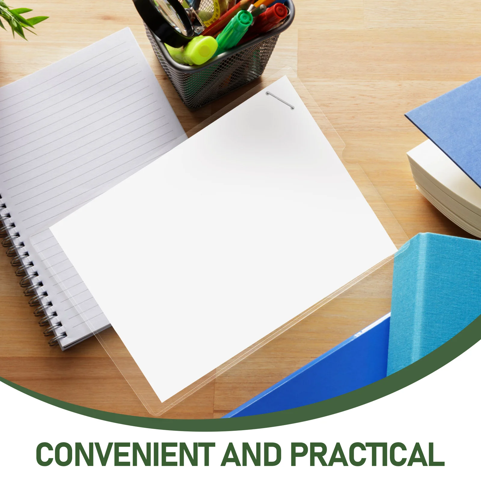 14pcs A4 PVC Transparent Study Document Bag File Folders Office Supplies Paper Storage Container Document Bag