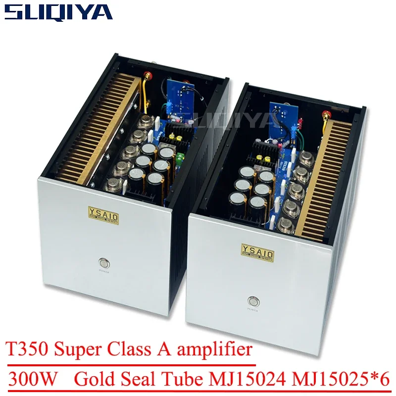 SUQIYA-HiFi Separation Style Post Amplifier Super Class A 300W 2.0 XLR Balance RCA Lnput Gold Seal Tube Rear Amplifier Audio