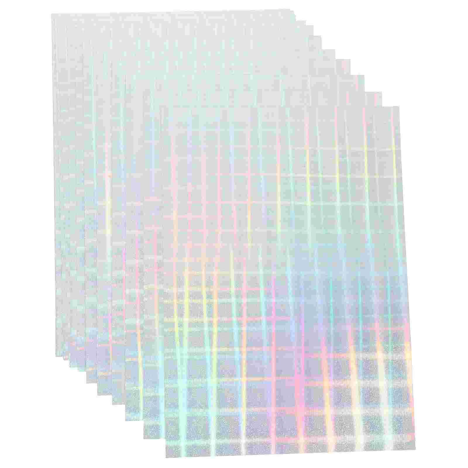 20 Sheets Holographic Printing Paper Large Mailing Labels Stickers Printer Nail Fully Transparent Name Pvc Self-adhesive for