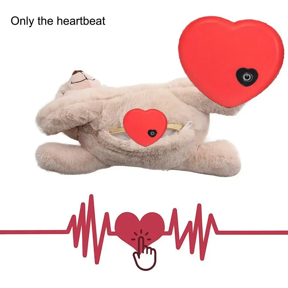 Heartbeat Plush Puppy Toy Behavioral Training And Anxiety Relief Durable Dog Chew Toy  Chewers Snuggle And Sleep Aid Doll