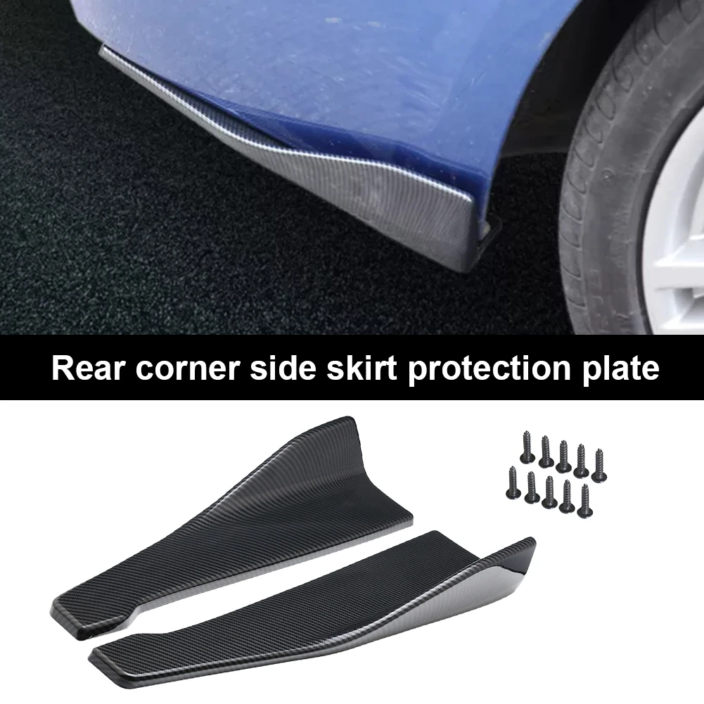 Canard Protector Carbon Fiber/Black Universal Car Side Fender Anti Scratch Rear Side Skirt Winglets Diffuser Exterior Decoration