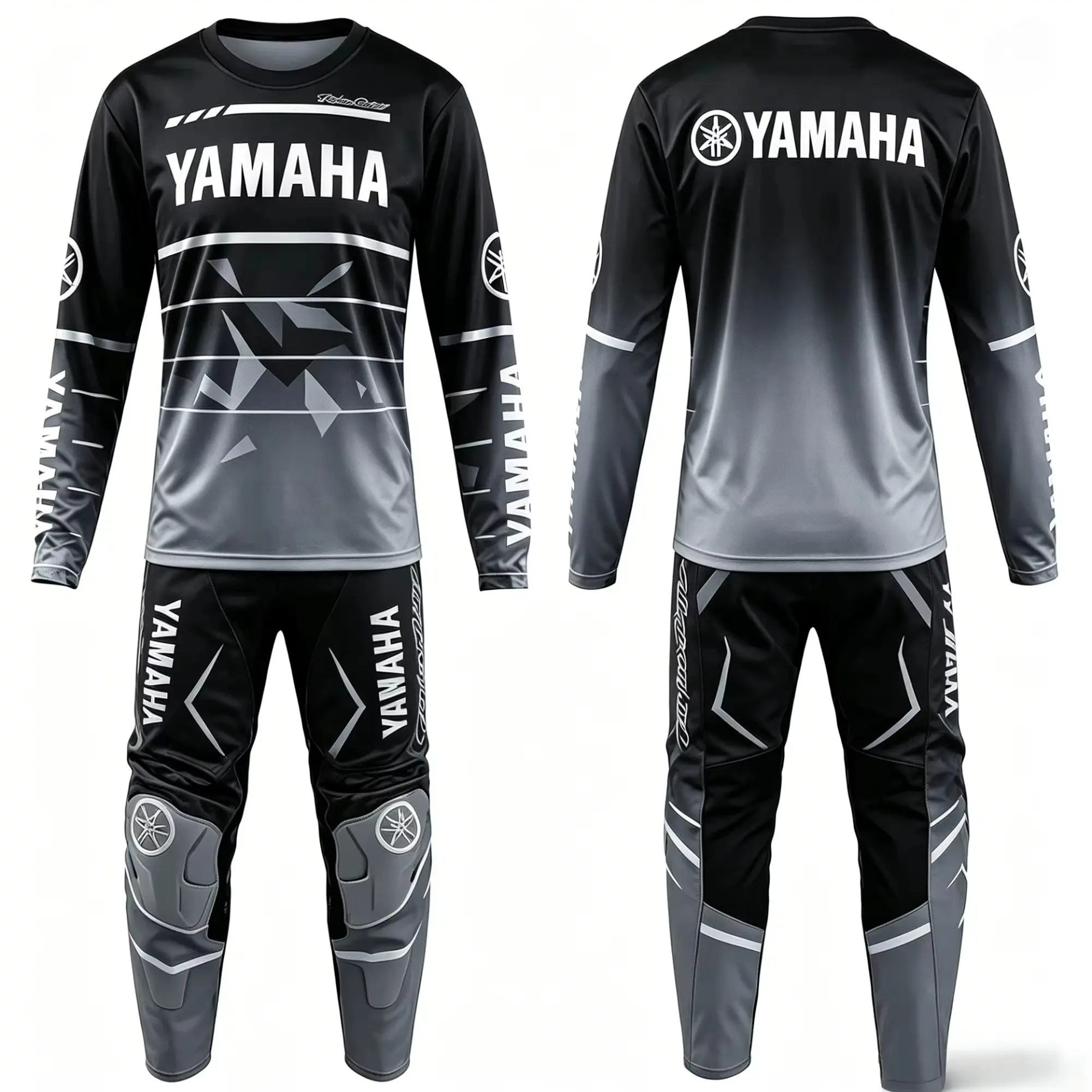 AliExpress New Hot Summer Yamaha Black Motorcycle Off Road Race Long Sleeve Pants Set Men Women Oversized Speed Drying Cycling Sport Set