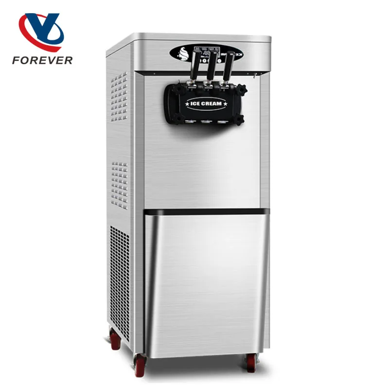 

Vertical Ice Cream Making 18-22L/H Stainless Steel 1800W Automatic Home Commercial Ice Cream Cone Machine