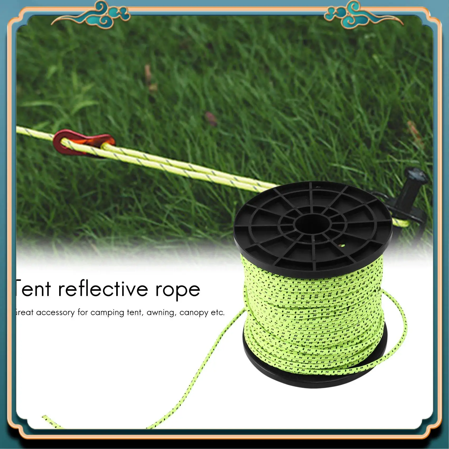 Latest 4Mm 50M/16.4Ft Glow In The Dark Luminous Reflective Tent Rope Guy Line Camping Cord