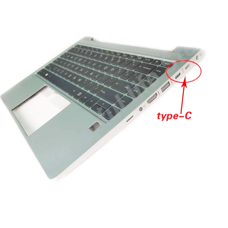 Imagem -05 - Teclado Original dos Eua para hp Probook Laptop Palmrest Tampa Superior Top Case Retroiluminado Inglês 440 G10 445 Zhan66 14 g6 Hsn-q32c Novo