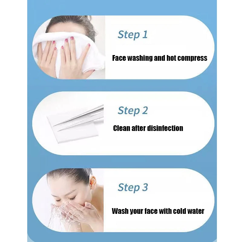 Kit removedor de cravo de aço inoxidável, 15 peças, conjunto de ferramentas de espinhas com extrator de comedone, pinças de acne, agulhas de beleza para cuidados faciais