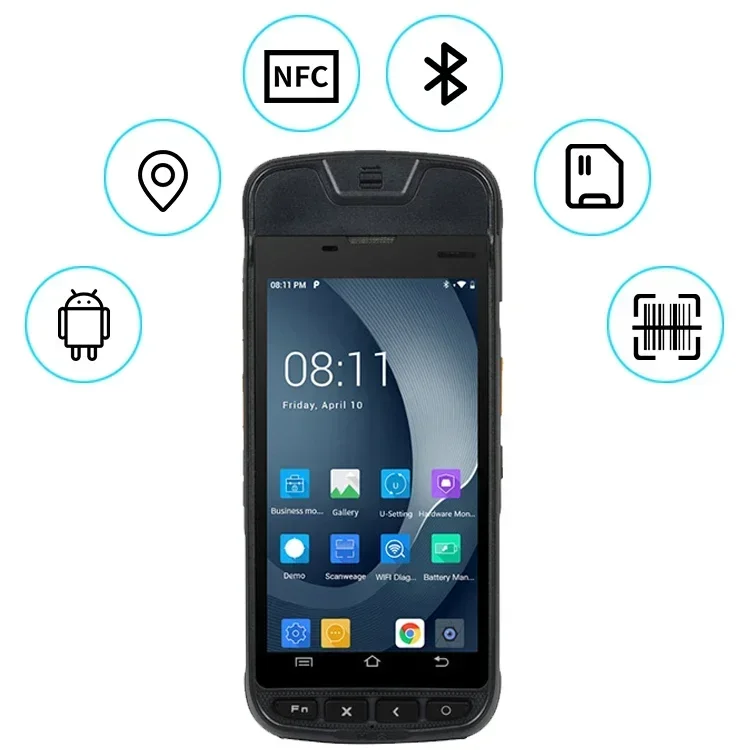 2025 venda quente urovo i9000s 5 ''android 13 touchscreen terminal pos inteligente nfc preço da máquina pos com impressora para restauração