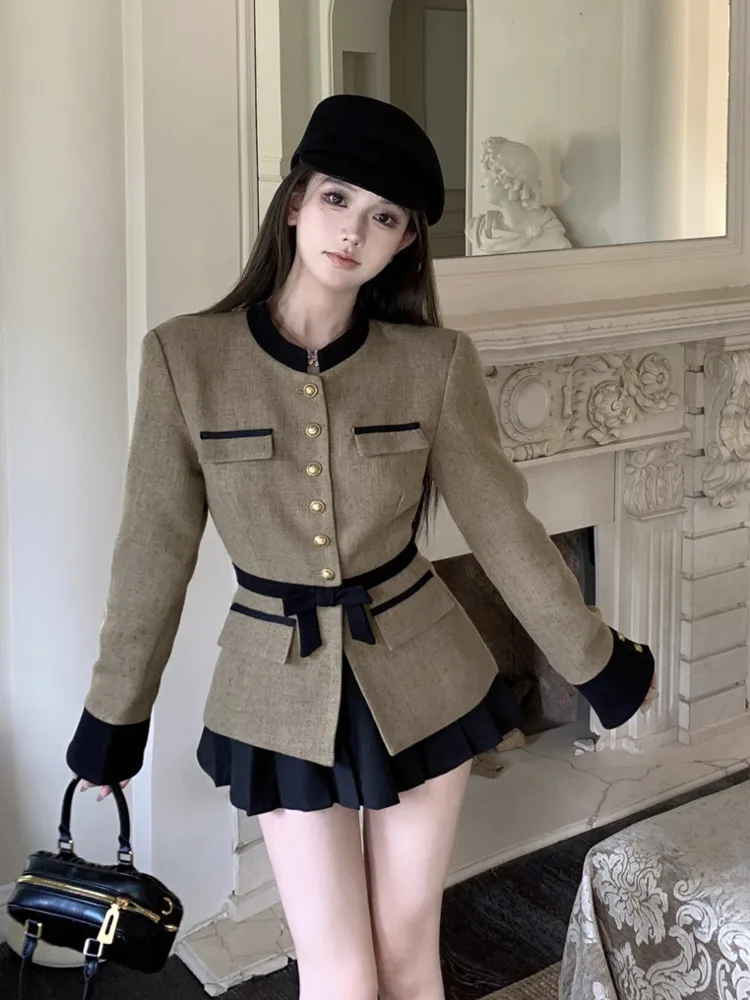 2024 New Winter Clothes For Women Two Piece Set Elegant Fashion OL Jackets Coat + Skirt Suits Female 2 Piece Sets Women Outfit