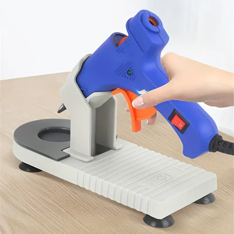 1pc Hot Glue Gun Holder Plastic Hot Melt Glue Gun Base Stand Organizer Storage Rack Accessories Home DIY Repair Tools