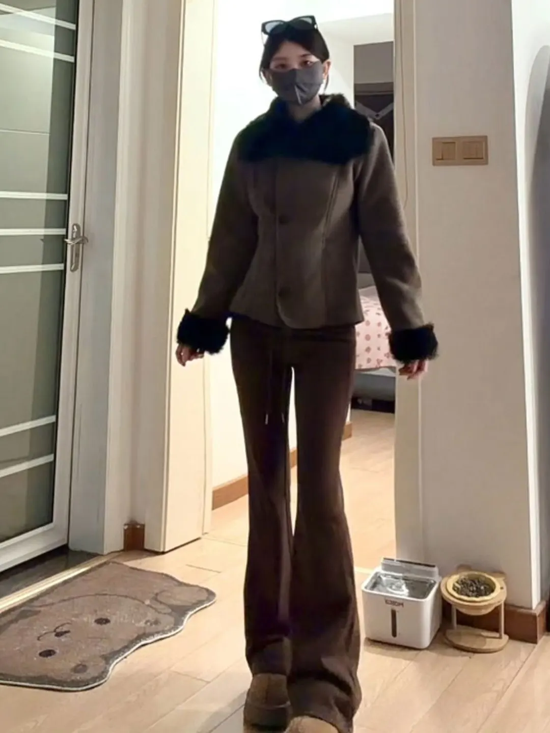 

Куртка-пальто Sli ort в корейском стиле, приталенная, красивая, уникальная, зимняя верхняя одежда, с круглым вырезом, длинный рукав, цветная, женская куртка